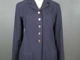 a close up of a blue jacket on a mannequin mannequin