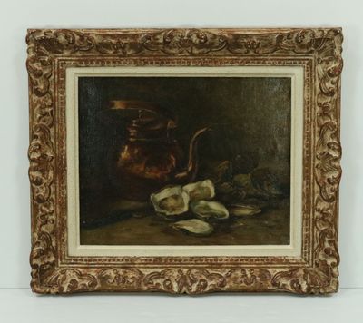 SLOPER Alice R. (XIXème-XXème), Nature morte aux huitres, hs…