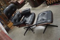 belle chaise longue design avec repose-pieds assorti - en cu…