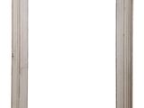 a wooden frame with a white background on a white background