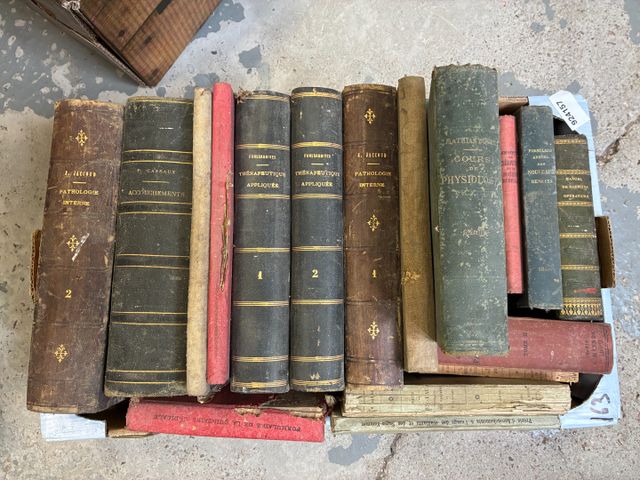 Carton de livres du 19e de médecine.
