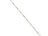 a close up of a silver and gold bracelet on a white background