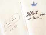 a piece of paper with writing on it with a crown on it
