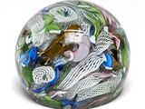 a glass ball with a lot of different things inside of it