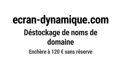 Nom de domaine ecran-dynamique.
