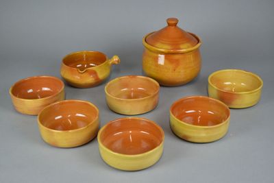 MAROC RABAT-SALÉ - Service pour soupe l'oignon en terre cuit…