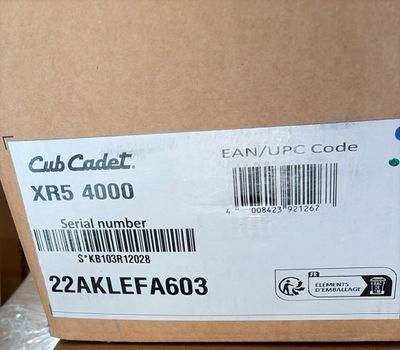 a box with a label on it sitting on a table