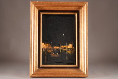 an image of a picture of a painting in a wooden frame