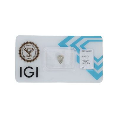 Diamant sur papier taille poire modifié brillant de 1.02 ct.