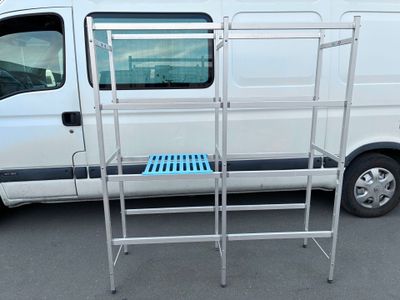 1 Lot de 2 étagères de chambre froide en aluminium de marque…