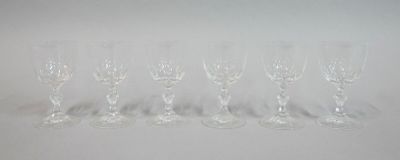LALIQUE France Série de six verres en cristal modèle « Chamb…