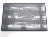 a picture of a black plastic tray with white lights on it
