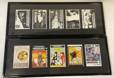 Une collection de dix flyers du Festival de la Bande dessiné…