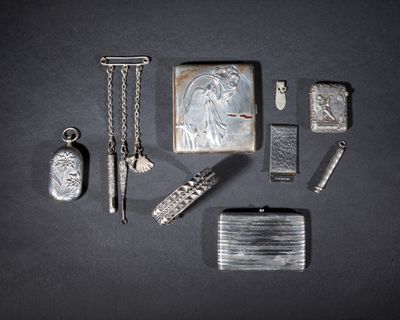 a lot of silver items that are on a table