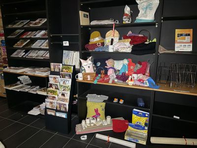 many items on the shelves in the store
