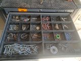many different types of screws and nuts in this drawer