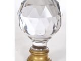 poignée de porte en verre cristal avec socle doré