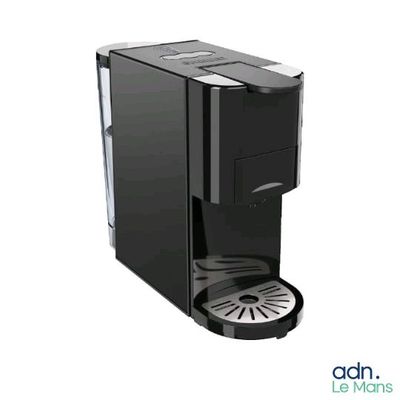 an image of a black coffee maker on a white background