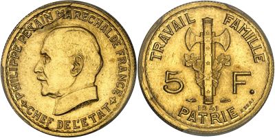 a gold coin with a picture of a man on it