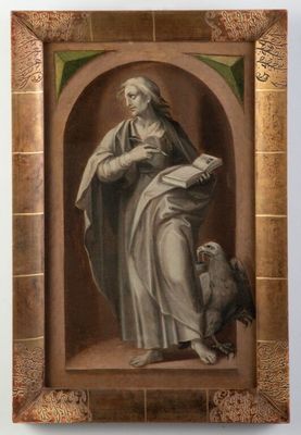 an image of a painting of a woman with a bird in her lap