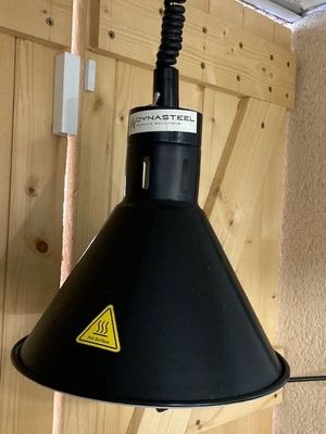 une lampe noire accrochée à un mur en bois, près d'un mur