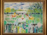 an image of a painting of a group of people in a field