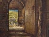 une image représentant un tableau montrant une entrée menant à un bâtiment