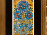 an image of a painting of flowers in a gold frame