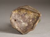 a close up of a stone object on a table