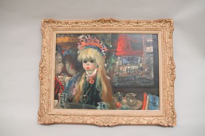 Jean CALOGERO (1922-2001) Jeune fille devant le Moulin Rouge…