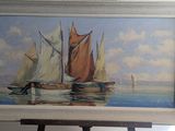 une image d'un tableau représentant un voilier dans l'eau