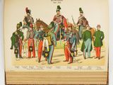 an old book with a picture of a group of men in uniforms