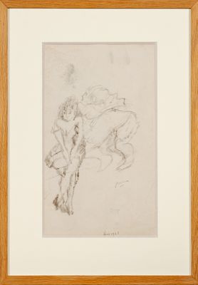 une image d'un dessin représentant un homme à cheval
