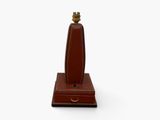 an image of a brown table lamp on a white background