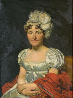 École française 19ème siècle Portrait de Charlotte David