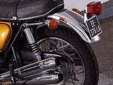 a motorcycle that is parked in a parking lot