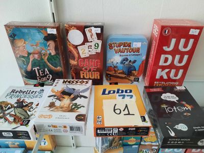 a lot of board games on the table together