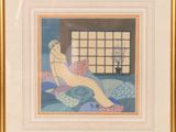 une image représentant un tableau où l'on voit une femme assise sur un lit devant une fenêtre