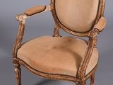 pair of louis xvi style armchairs in the manner of louis ii
