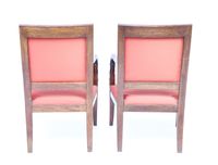 Paire de fauteuils en bois naturel mouluré, sculpté et patin… (photo 3)