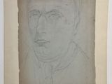 un vieux dessin représentant un homme en costume-cravate sur une feuille de papier