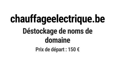 Nom de domaine chauffageelectrique.