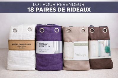 Lot de 18 rideaux et voilage tous types neuf