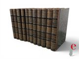 an image of a row of old books sitting on top of each other