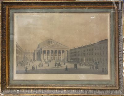 Écoles BELGES Vue du théâtre Royal à Bruxelles / Vue de la p…
