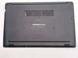 a black laptop with a small hole in the back