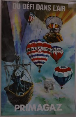 a picture of a poster on the wall of a building