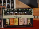 a box of bottles of alcohol on a table