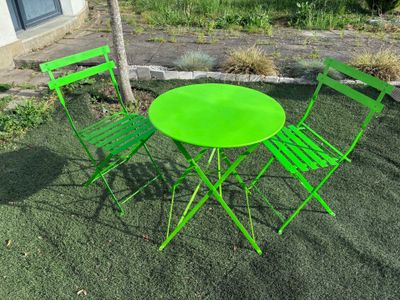 1 Table de jardin ou terrasse métallique pliante Diamètre 60…