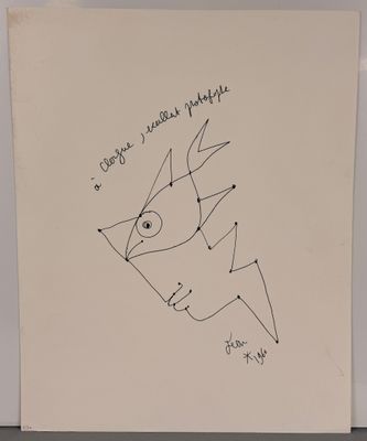 an image of a drawing of a bird on a piece of paper